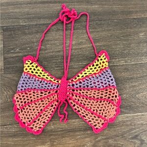 Nasty Gal Crotch Butterfly Top size Small-0365